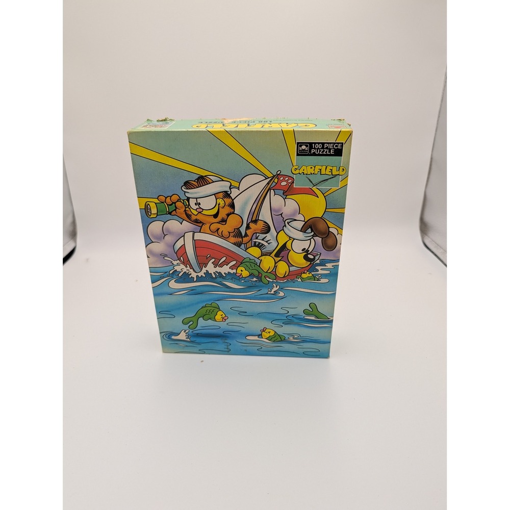 Vintage‎ Garfield Odie Sailboat Jigsaw Puzzle 100 Pieces Golden 11.5x15 4609-14